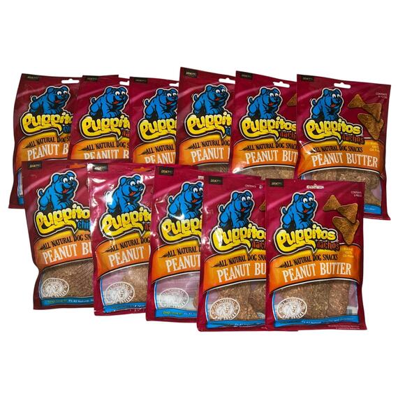 11x Puppitos Chips All Natural Dog Snacks 5 Large Chips/Bag - Picture 1 of 3